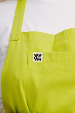 Lucy & Yak Ada - Cotton Apron in Lime Hot