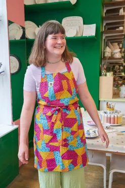 Lucy & Yak Ada - Cotton Apron in Memphis Print Fashion
