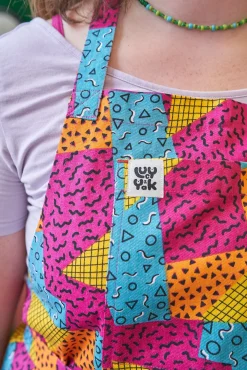 Lucy & Yak Ada - Cotton Apron in Memphis Print Fashion