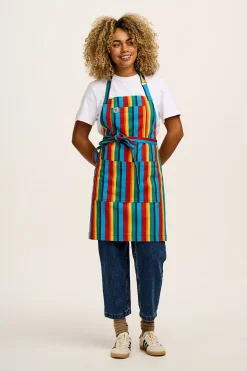Lucy & Yak Ada - Cotton Apron in Rainbow Print Clearance