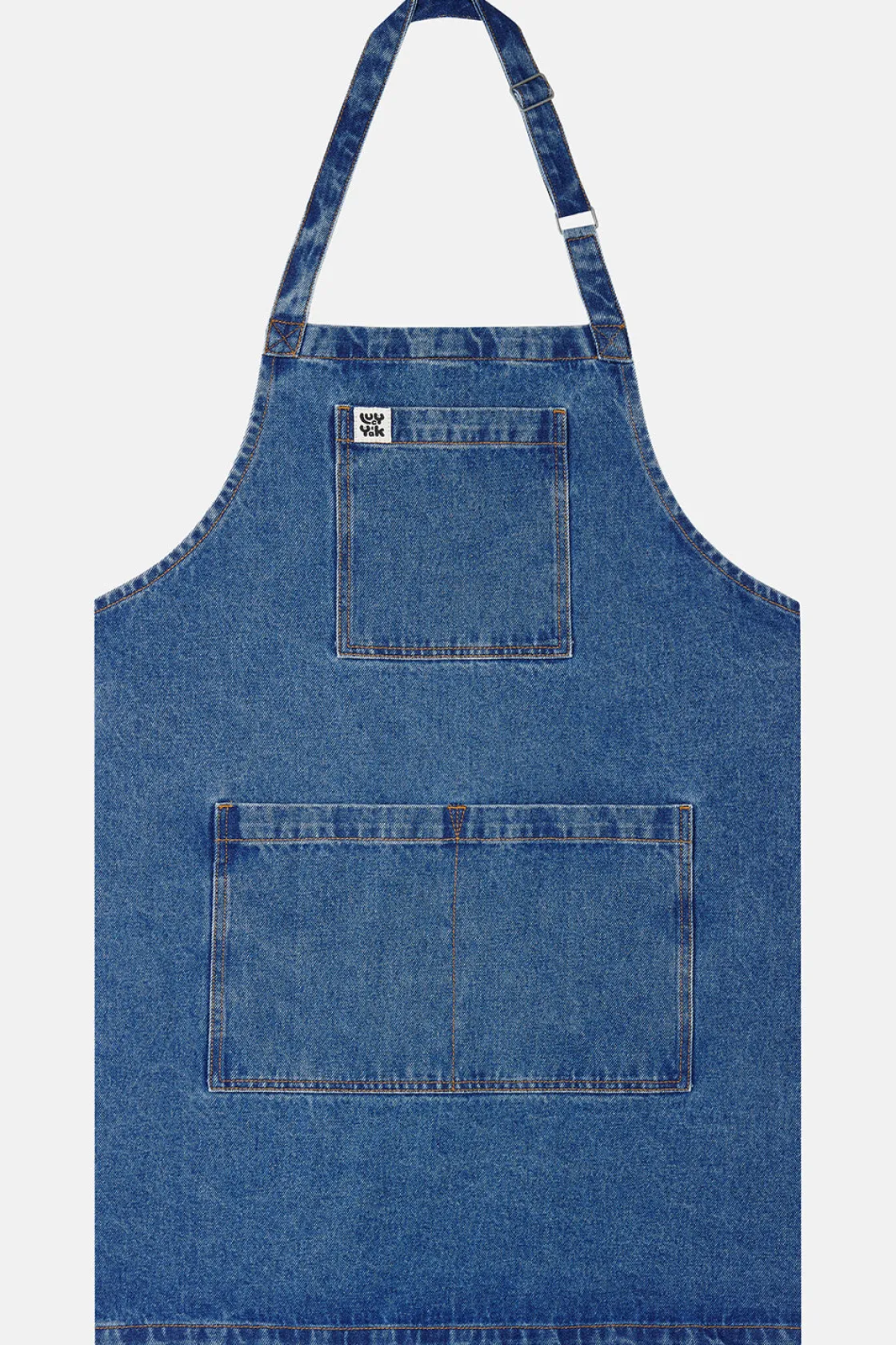Lucy & Yak Ada - Denim Apron in Mid Wash Blue Best