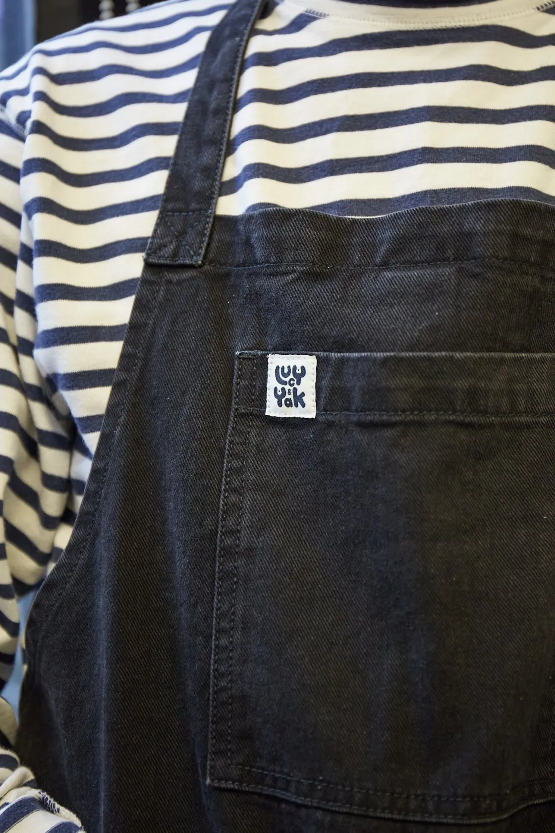 Lucy & Yak Ada - Denim Apron in Washed Black Hot