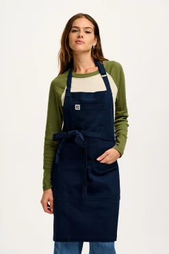 Lucy & Yak Ada - Heavyweight Cotton Apron in Navy Online