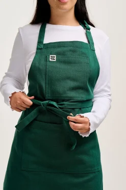 Lucy & Yak Ada - Heavyweight Cotton Apron in Posy Green Discount