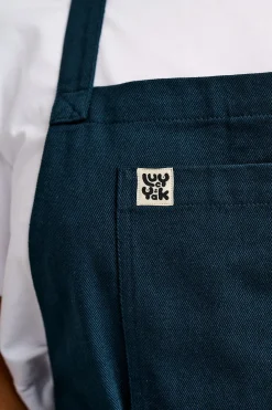 Lucy & Yak Ada - Midweight Cotton Apron in Navy New