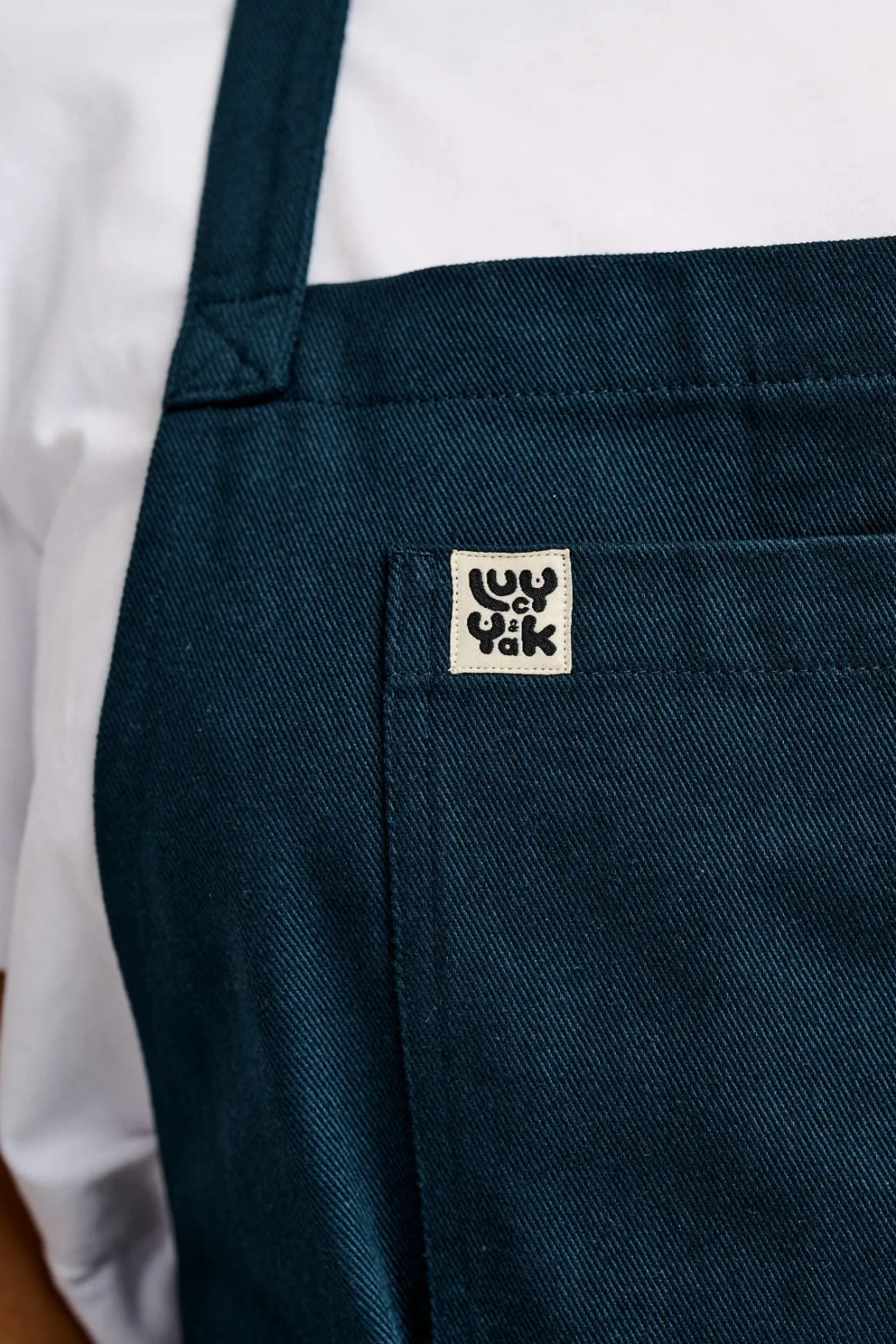 Lucy & Yak Ada - Midweight Cotton Apron in Navy New