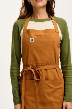 Lucy & Yak Ada - Midweight Cotton Apron in Tan Hot
