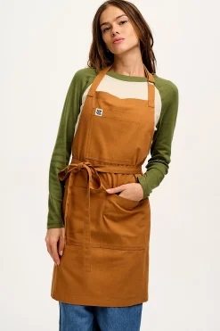 Lucy & Yak Ada - Midweight Cotton Apron in Tan Hot