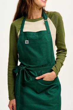Lucy & Yak Ada - Midweight Cotton Apron in Posy Green Online