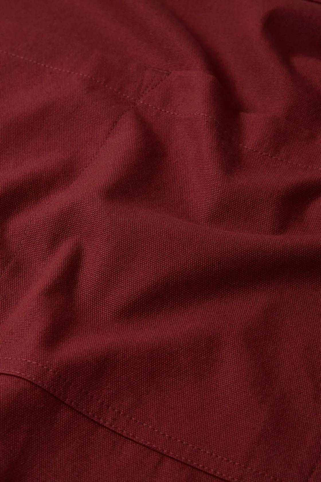 Lucy & Yak Ada - Midweight Cotton Apron in Maroon Online
