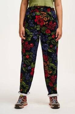 Lucy & Yak Addison - Tapered Twill Trousers in Maria Print Sale