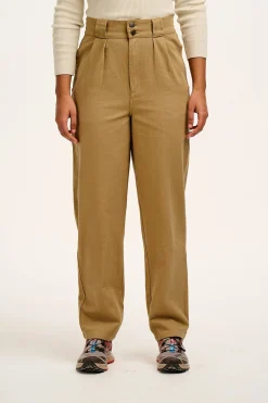 Lucy & Yak Addison - Tapered Twill Trousers in Vintage Tan Fashion