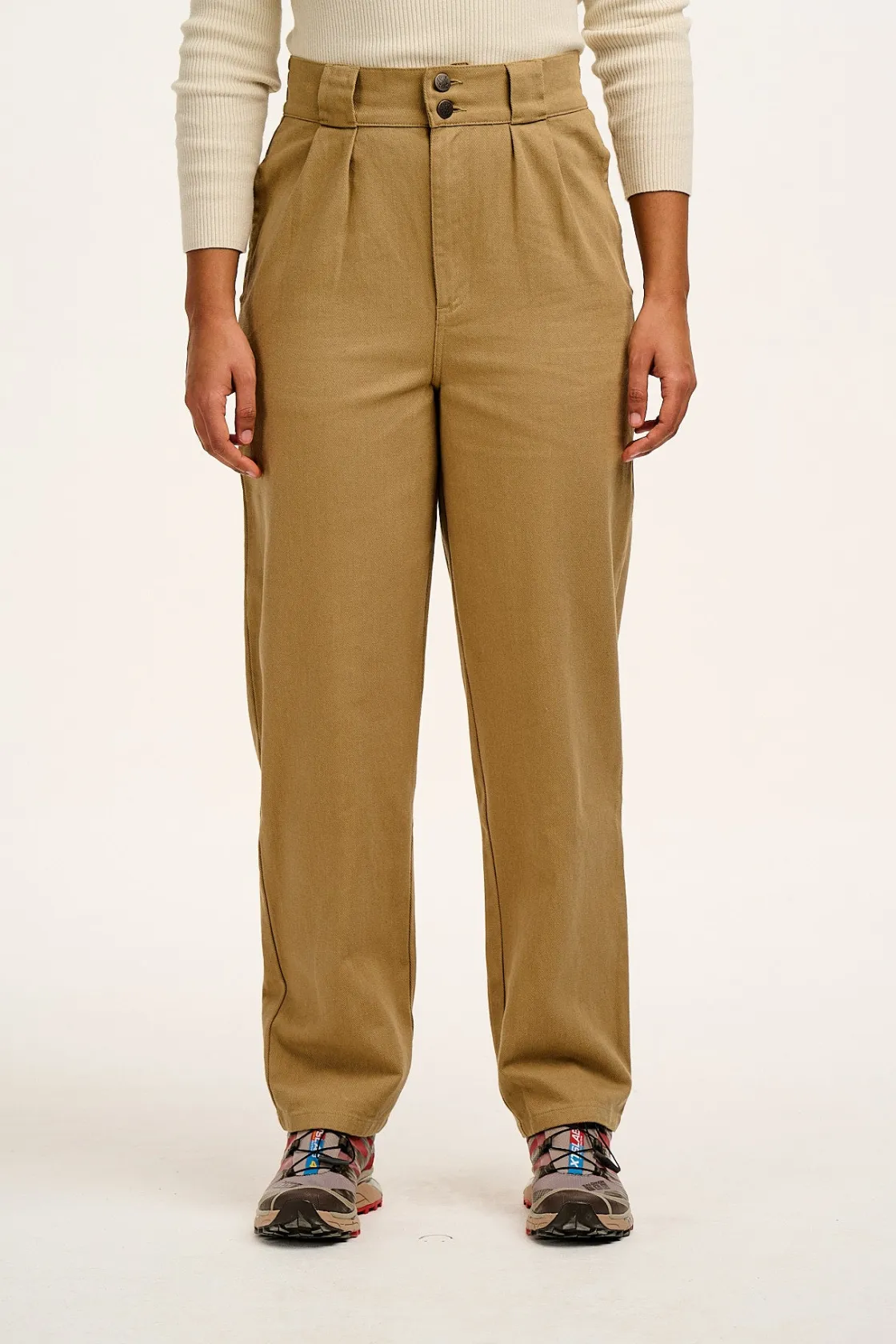 Lucy & Yak Addison - Tapered Twill Trousers in Vintage Tan Fashion
