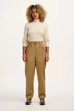 Lucy & Yak Addison - Tapered Twill Trousers in Vintage Tan Fashion