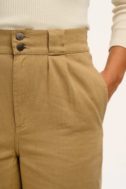 Lucy & Yak Addison - Tapered Twill Trousers in Vintage Tan Fashion