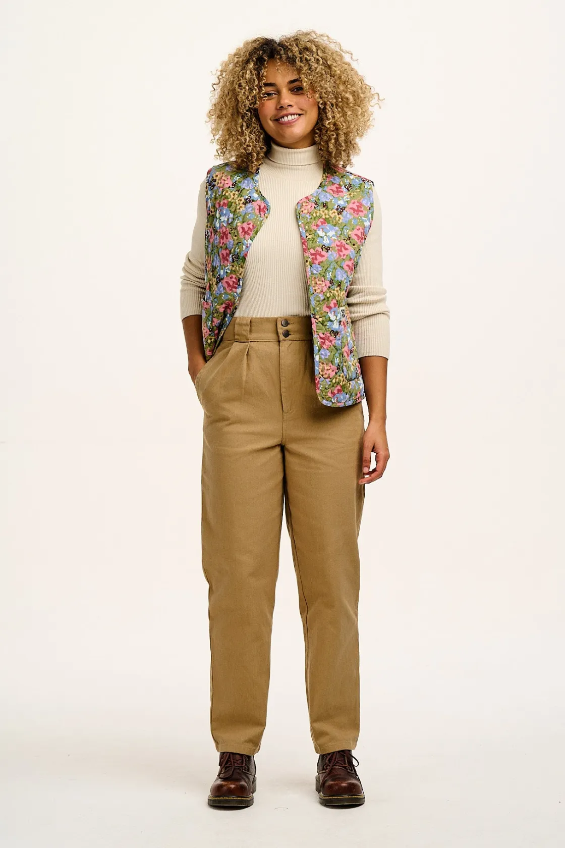 Lucy & Yak Addison - Tapered Twill Trousers in Vintage Tan Fashion