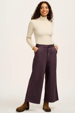 Lucy & Yak Aiden - Roll Neck Knitted Cotton Top in Pearl Best