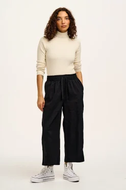 Lucy & Yak Aiden - Roll Neck Knitted Cotton Top in Pearl Best