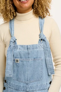 Lucy & Yak Aiden - Roll Neck Knitted Cotton Top in Pearl Best
