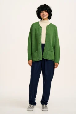 Lucy & Yak Aiden - Roll Neck Knitted Cotton Top in Pearl Best