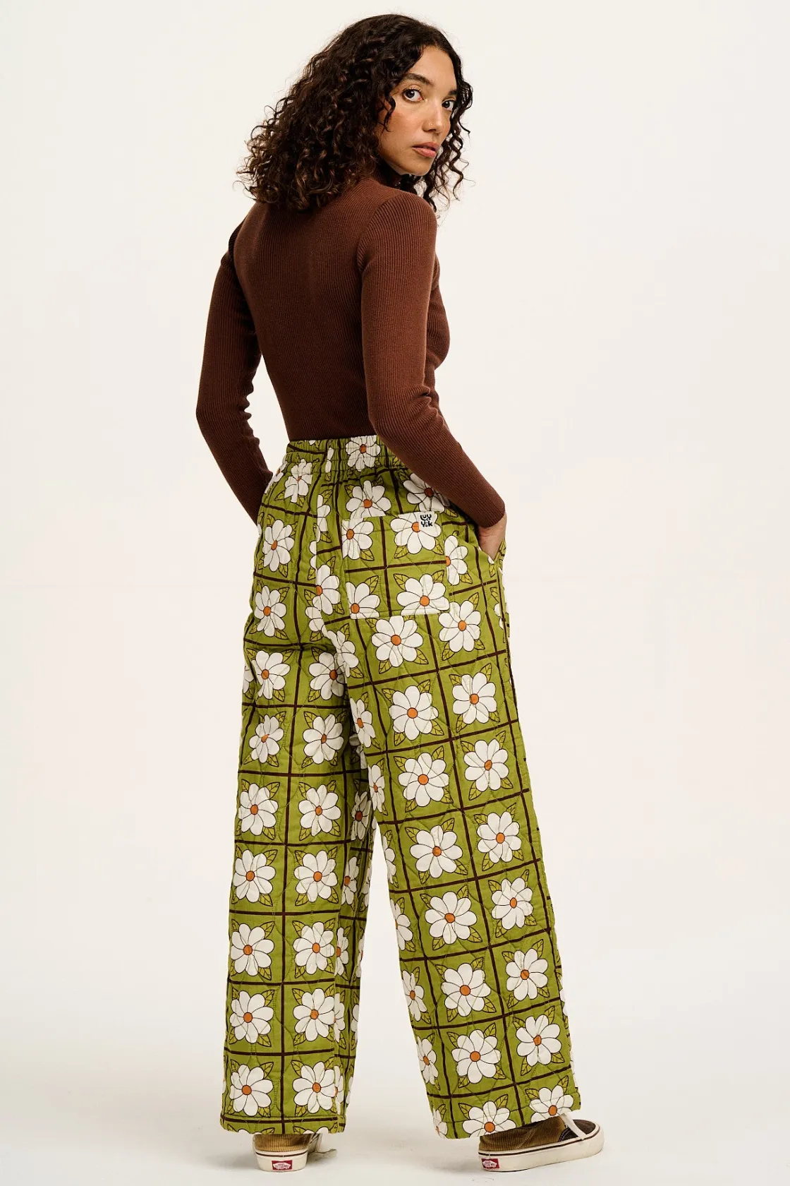 Lucy & Yak Aiden - Roll Neck Knitted Top in Mocha Brown Clearance