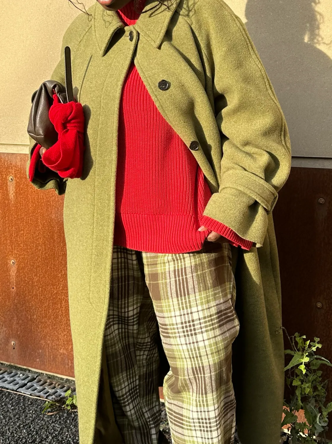 Lucy & Yak Alexa - Brushed Cotton Trousers in Green Forest Tartan Fashion