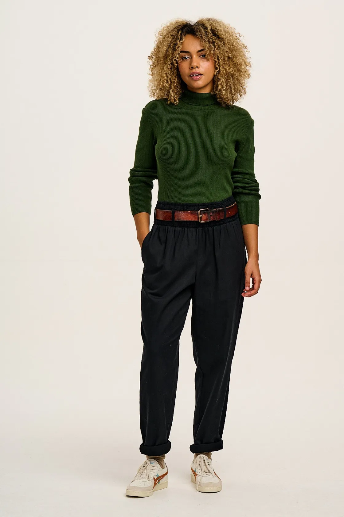 Lucy & Yak Alexa - Cotton Trousers in Black New
