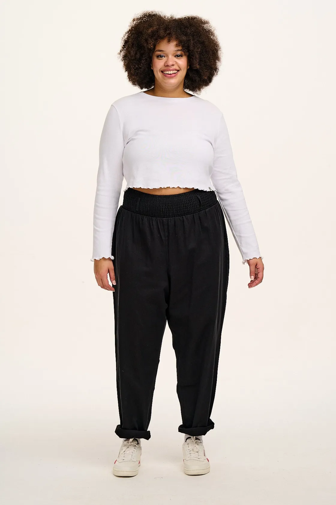 Lucy & Yak Alexa - Cotton Trousers in Black New