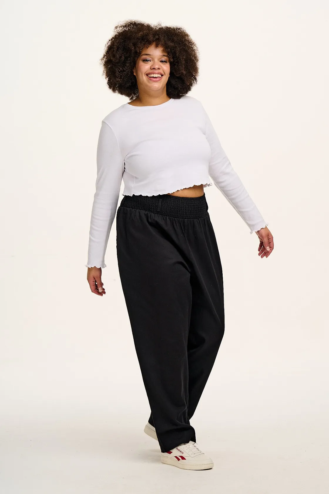 Lucy & Yak Alexa - Cotton Trousers in Black New