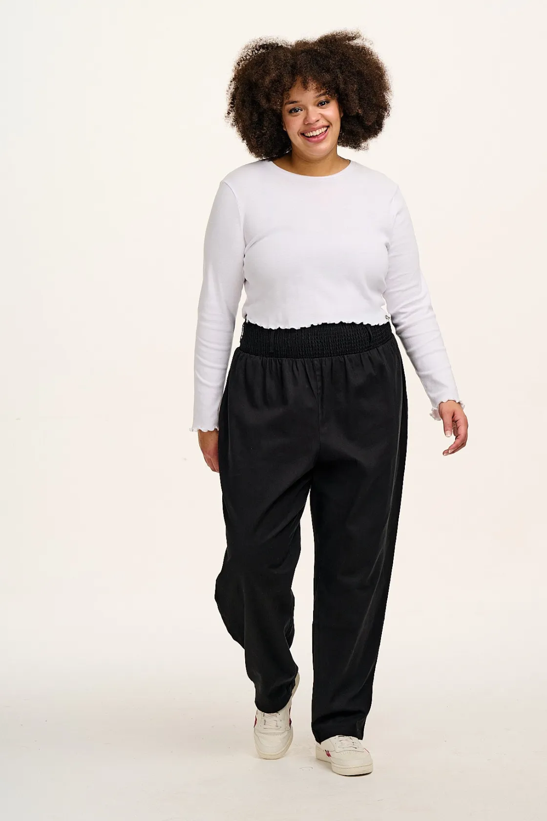 Lucy & Yak Alexa - Cotton Trousers in Black New
