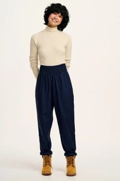 Lucy & Yak Alexa - Cotton Trousers in Varsity Blue Clearance