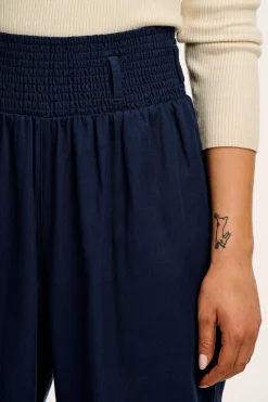 Lucy & Yak Alexa - Cotton Trousers in Varsity Blue Clearance