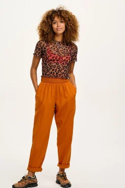 Lucy & Yak Alexa - Cotton Trousers in Hawaiian Sunset Orange Online