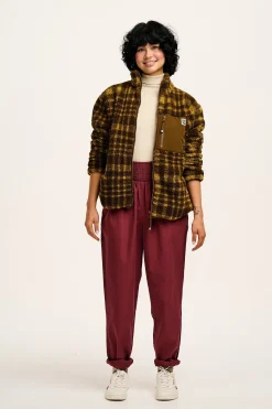 Lucy & Yak Alexa - Cotton Trousers in Merlot Red Best