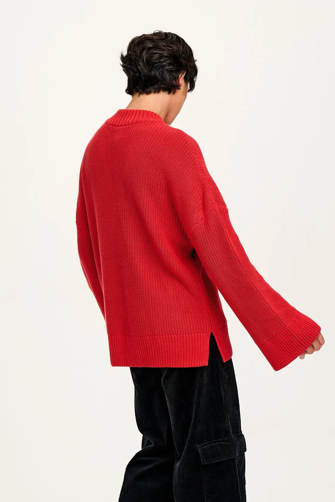 Lucy & Yak Amari - Oversized Knitted Jumper in Red Outlet