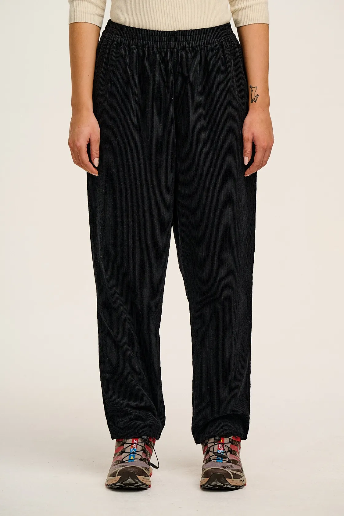 Lucy & Yak Billie - Corduroy Trousers in Black Clearance