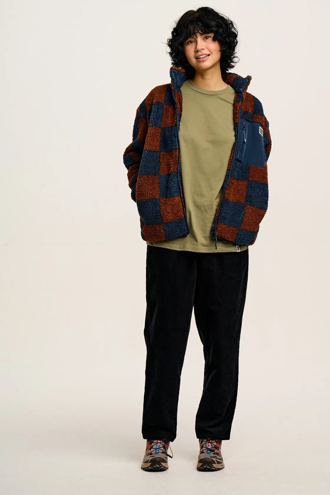 Lucy & Yak Billie - Corduroy Trousers in Black Clearance