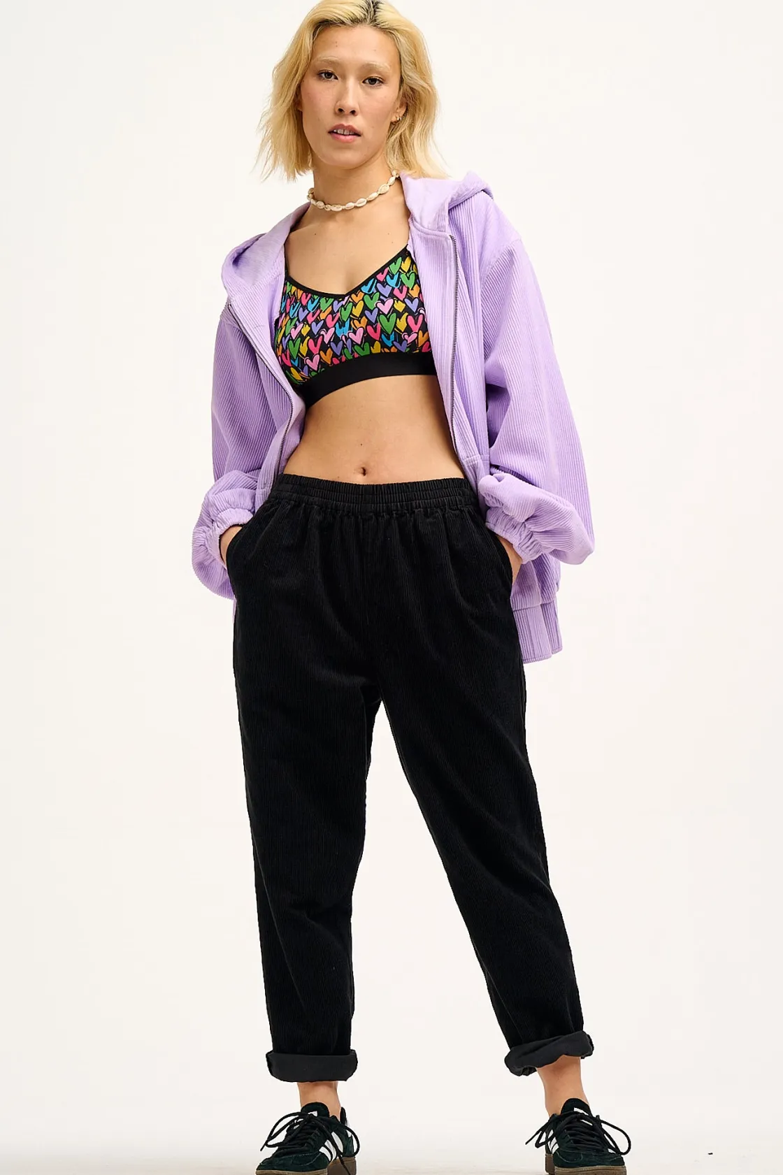 Lucy & Yak Billie - Corduroy Trousers in Black Clearance