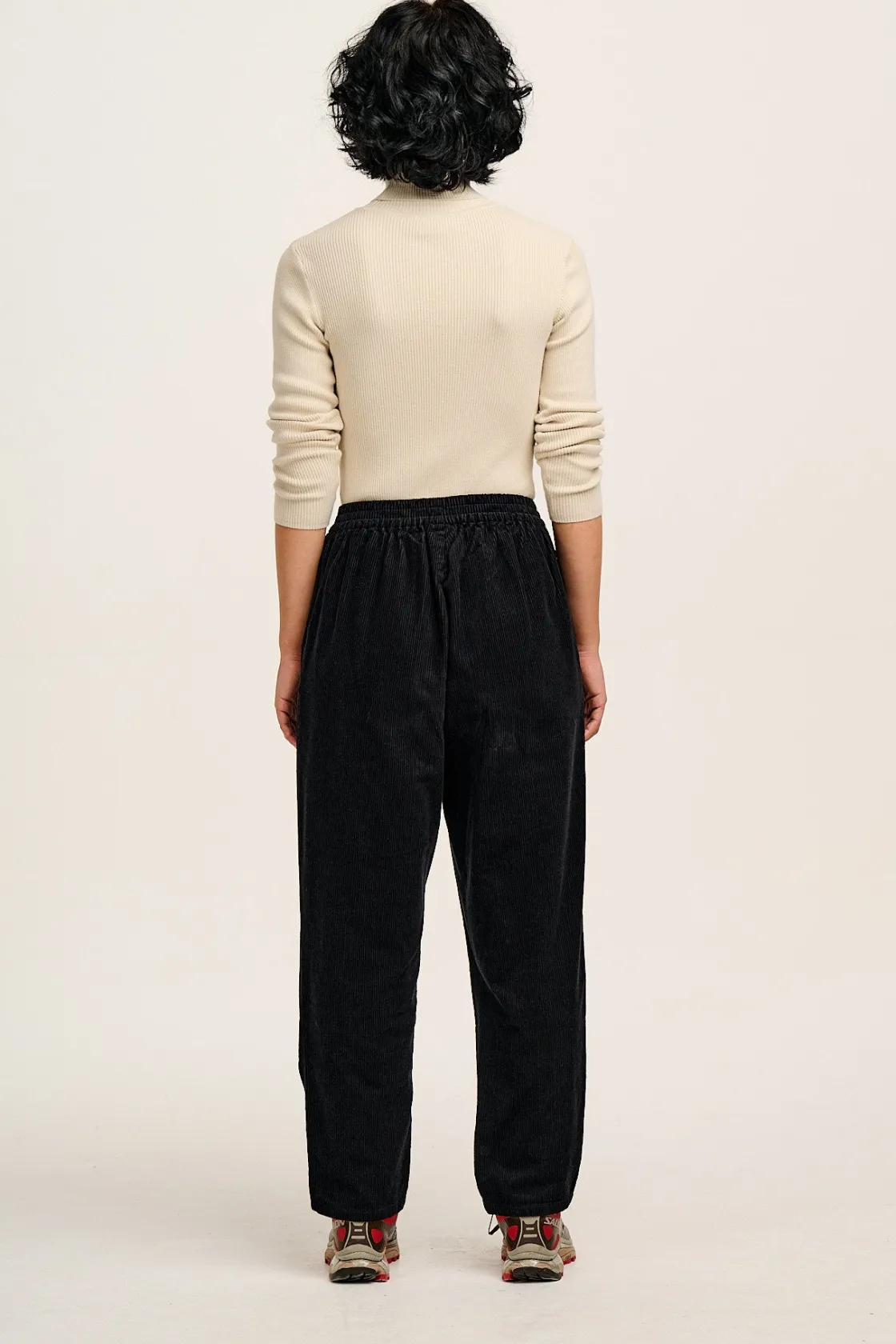 Lucy & Yak Billie - Corduroy Trousers in Black Clearance
