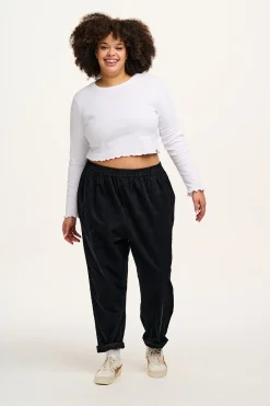 Lucy & Yak Billie - Corduroy Trousers in Black Clearance