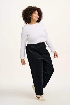 Lucy & Yak Billie - Corduroy Trousers in Black Clearance