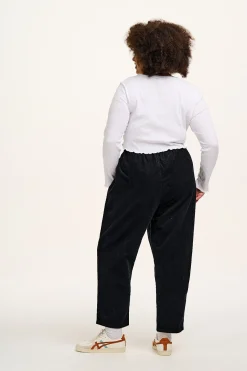 Lucy & Yak Billie - Corduroy Trousers in Black Clearance