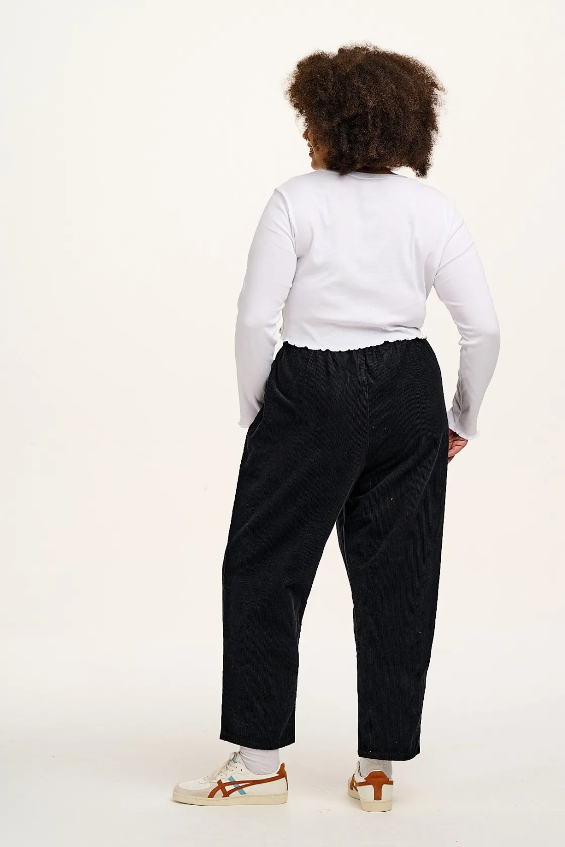 Lucy & Yak Billie - Corduroy Trousers in Black Clearance