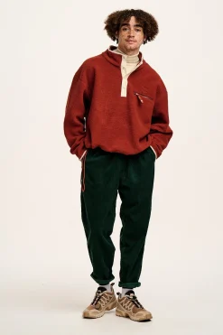 Lucy & Yak Billie - Corduroy Trousers in Posy Green Clearance
