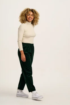 Lucy & Yak Billie - Corduroy Trousers in Posy Green Clearance