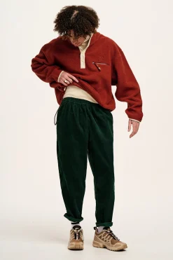 Lucy & Yak Billie - Corduroy Trousers in Posy Green Clearance
