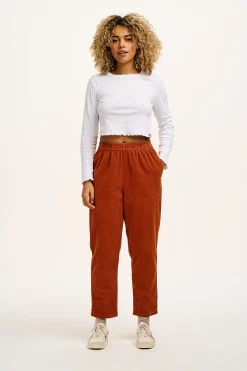 Lucy & Yak Billie - Corduroy Trousers in Red Clay Fashion