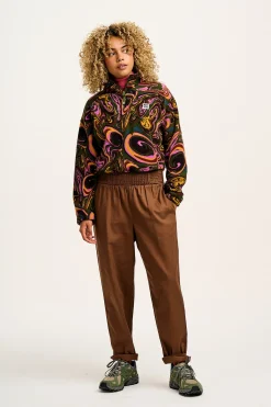 Lucy & Yak Blake - Cropped Polar Fleece in Mineral Swirl Print Outlet