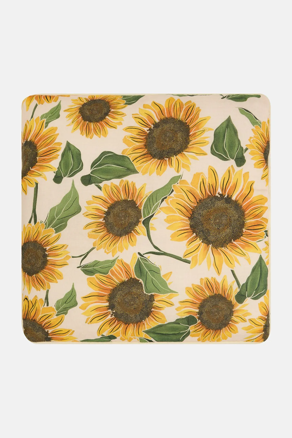 Lucy & Yak Bruna - Cushion Cover in Cream Sunflower Print Sale