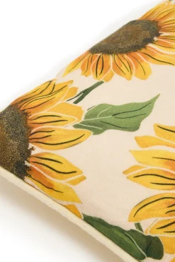 Lucy & Yak Bruna - Cushion Cover in Cream Sunflower Print Sale